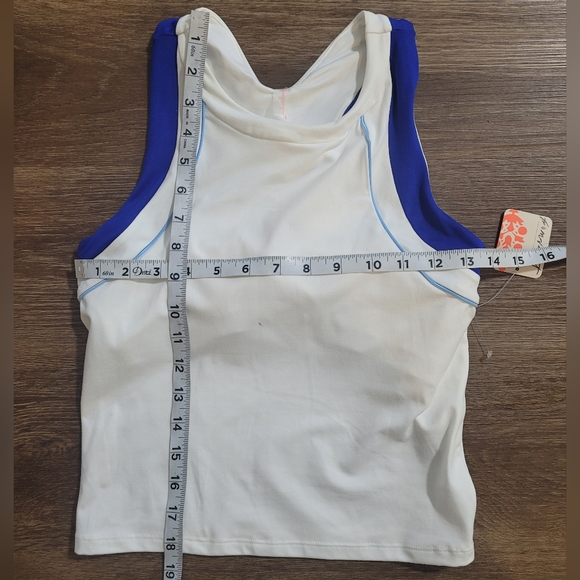 NWT Free People Tennis Skirt Set causal White/ Blue Sz S - Picture 6 of 10